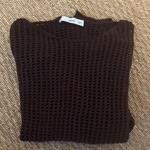 Mango Chocolate Brown Knit Top